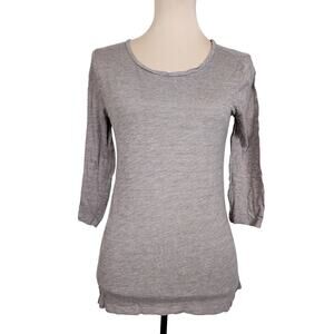 Gap Shimmering Gold Accent Beige Blouse